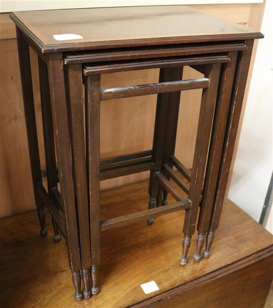 An Edwardian nest of mahogany occasional tables, W.1ft 7in.